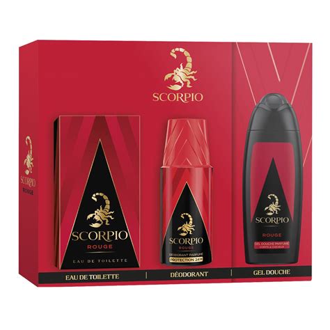 Coffret rouge eau de toilette SCORPIO, vaporisateur de 75ml de .